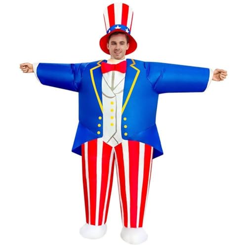 Hrippy Amerikanisches Aufblasbares Kostüm, Usa, 4. Juli, Aufblasbares Kostüm Für Erwachsene, Unabhängigkeitstag, Halloween, Cosplay-party von Hrippy