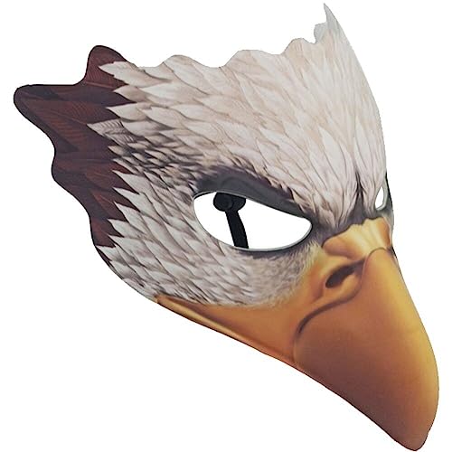 Hrippy Eagle Mask Realistic Bird Head Animal Face Cosplay Kostüm Requisite Für Erwachsene Party Maskerade Halloween Kostümzubehör von Hrippy