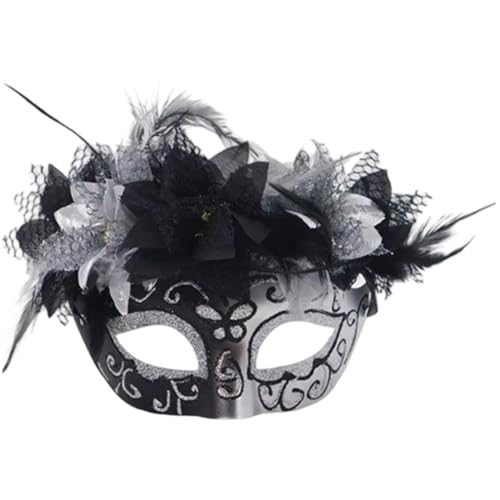 Hrippy Gefiederte Maskerade Masken Halloween Party Auge Halbe Gesicht Maske Für Frauen Cosplay Maskerade Dekoration Requisiten von Hrippy
