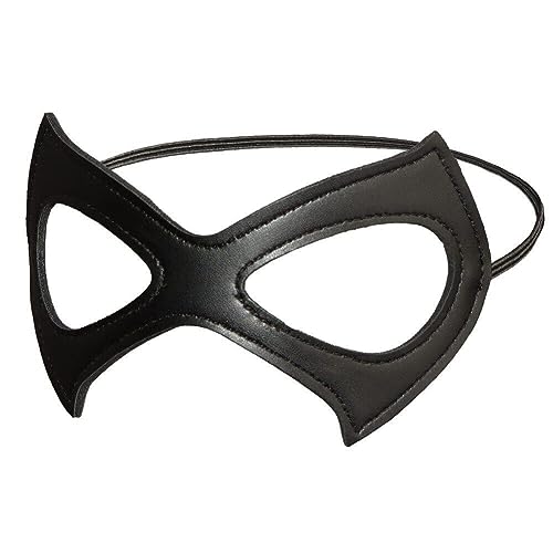 Hrippy Masquerade Party Maske Schwarze Leder Augenmaske Prom Cosplay Maske Halloween Mardi Gras Mask Food Dress Party Accessoire von Hrippy