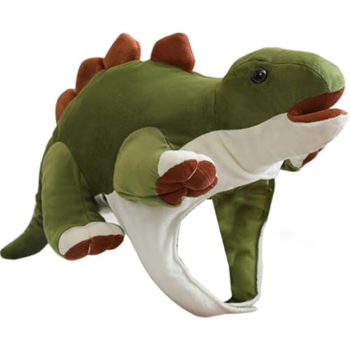 Hrippy Plüsch-dinosaurier-hut, Cartoon-tier-kappe, Kopfbedeckung, Weicher, Gemütlicher Hut, Ausgefallene Dinosaurier-mottoparty, Verkleidung Für Mädchen Und Jungen von Hrippy