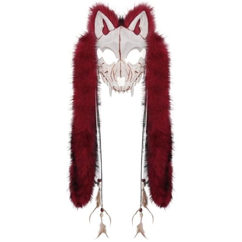 Hrippy Werwolf-masken, Realistische Werwolf-maske, Plüsch-kostümmaske, Kunststoff-wikinger-maske Für Mottopartys, Karnevalskostümpartys von Hrippy