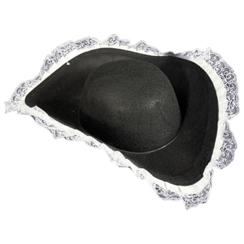 Vintage-piratenkostümhut Für Erwachsene Spitzenrand Und Breiter Krempe Für Halloween, Karneval, Maskerade, Cosplay, Fotografie-dekore von Hrippy