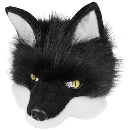 Werwolf-masken, Halbes Gesicht, Tierhund, Plüsch, Tiergesichtsmaske, Karnevalsmaske, Maskerade Für Halloween-party, Cosplay-requisiten von Hrippy