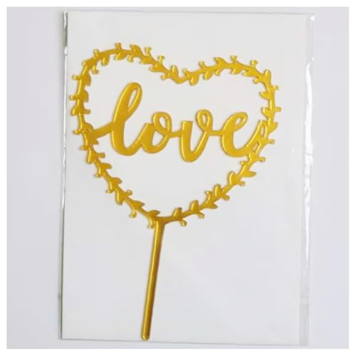 Hrlace 10 Stück Herz Kuchen Topper Liebe Herzen Cake-Topper Acryl Tortendeko Cupcake Kuchendeko für Valentinstag Geburtstage Hochzeit Verlobung Party Torte Desserts Dekorationen Zubehör 11# von Hrlace