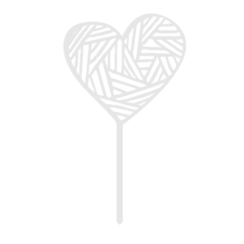 Hrlace 10 Stück Herz Kuchen Topper Liebe Herzen Cake-Topper Acryl Tortendeko Cupcake Kuchendeko für Valentinstag Geburtstage Hochzeit Verlobung Party Torte Desserts Dekorationen Zubehör 13# von Hrlace