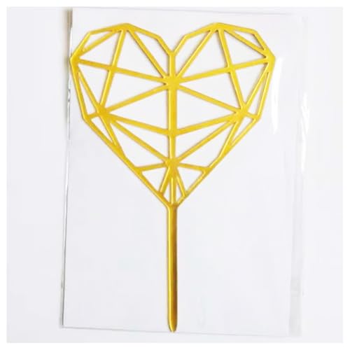 Hrlace 10 Stück Herz Kuchen Topper Liebe Herzen Cake-Topper Acryl Tortendeko Cupcake Kuchendeko für Valentinstag Geburtstage Hochzeit Verlobung Party Torte Desserts Dekorationen Zubehör 3# von Hrlace