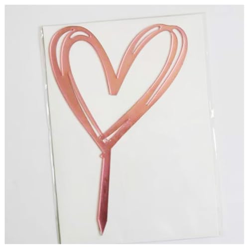 Hrlace 10 Stück Herz Kuchen Topper Liebe Herzen Cake-Topper Acryl Tortendeko Cupcake Kuchendeko für Valentinstag Geburtstage Hochzeit Verlobung Party Torte Desserts Dekorationen Zubehör 6# von Hrlace