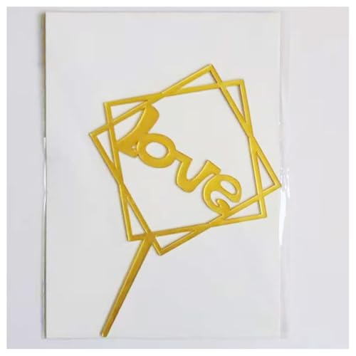 Hrlace 10 Stück Herz Kuchen Topper Liebe Herzen Cake-Topper Acryl Tortendeko Cupcake Kuchendeko für Valentinstag Geburtstage Hochzeit Verlobung Party Torte Desserts Dekorationen Zubehör 7# von Hrlace