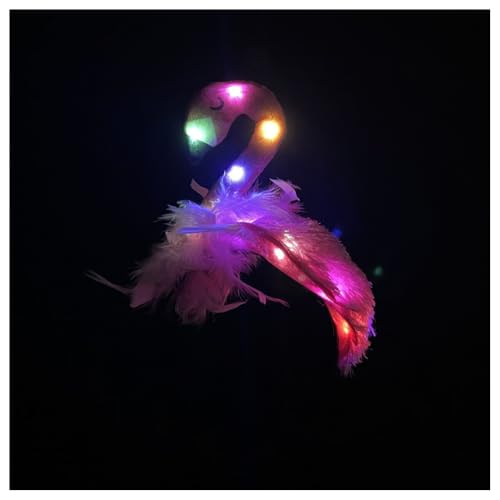 Hrlace Flamingo Haarreif Plüsch Kopfschmuck Hawaii-Flamingo Haarbänder Rosa Haarreifen Stirnband Kostüm Accessoire für Karneval Party Cosplay Verkleidung Mottoparty Foto Requisiten Beleuchtet von Hrlace