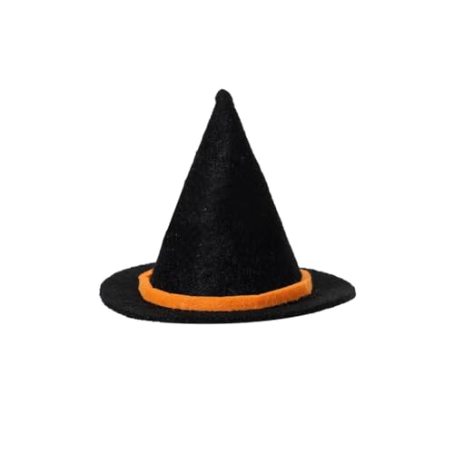 Hrlace Halloween Mini Hexenhut Filz Hexenhüte Weinflaschen Dekoration Schwarz Halloween-Hüte Deko klein-Hexenhut für Halloween-Party Tischdekoration Haaraccessoires Fotorequisiten Mittel 30 Stück von Hrlace