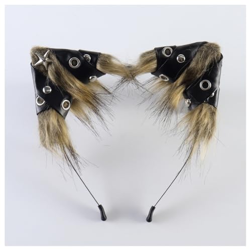 Hrlace Katzenohren Stirnband Kunstpelz Fuchs Punk Gothic Katzenohren-Haarreif Halloween Cosplay Tierohren Haarreif Katze-Ohren Haarband Stirnbänder für Damen Mädchen Party Kostüm Zubehör Strohgelb Hrlace Katzenohren Stirnband Kunstpelz Fuchs Punk Gothic Katzenohren-Haarreif Halloween Cosplay Tierohren Haarreif Katze-Ohren Haarband Stirnbänder für Damen Mädchen Party Kostüm Zubehör Strohgelb von Hrlace