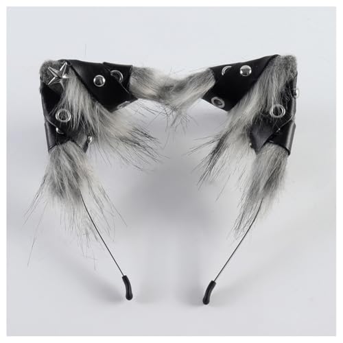 Hrlace Katzenohren Stirnband Kunstpelz Fuchs Punk Gothic Katzenohren-Haarreif Halloween Cosplay Tierohren Haarreif Katze-Ohren Haarband Stirnbänder für Damen Mädchen Party Kostüm Zubehör Dunkelgrau Hrlace Katzenohren Stirnband Kunstpelz Fuchs Punk Gothic Katzenohren-Haarreif Halloween Cosplay Tierohren Haarreif Katze-Ohren Haarband Stirnbänder für Damen Mädchen Party Kostüm Zubehör Dunkelgrau von Hrlace