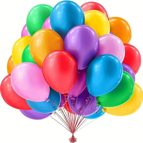 luftballons Geburtstag-luftballons bunt 100 stück,10 zoll/27cm 10 Farben Luftballons als geburtstag, hochzeit Kindergeburtstag Baby Shower Festival Party Dekoration von Hrobig