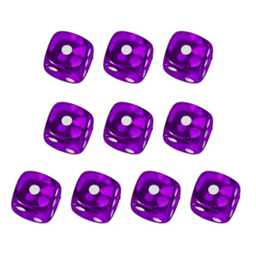 Hrtyvhin 16mm Sechs Seiten Dices Acryl Spiel Dices Klassenzimmer Farbenfrohe Unterricht Dices Bildungszählspielzeug Mathematik Lernwerkzeug von Hrtyvhin