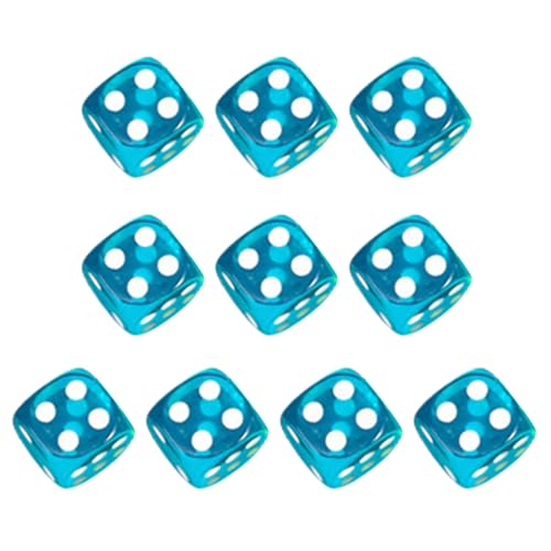 Hrtyvhin 16mm Sechs Seiten Dices Acryl Spiel Dices Klassenzimmer Farbenfrohe Unterricht Dices Bildungszählspielzeug Mathematik Lernwerkzeug von Hrtyvhin