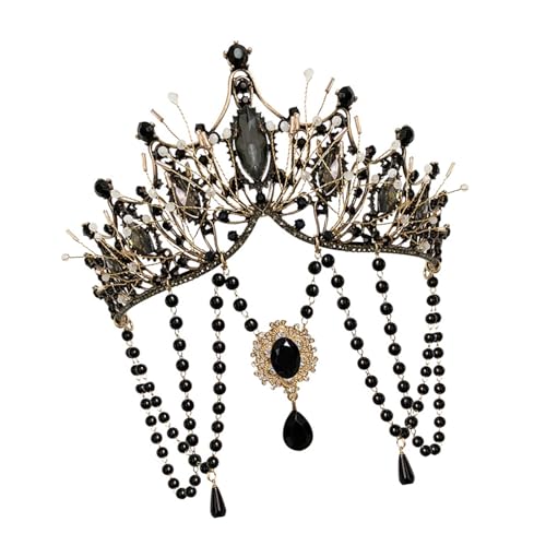 Blingbling Perlen Stirnbänder Für Mädchen Dunkler Kopfstück Haarband Elegantes Halloween Party Haar Hoop Dark Girl Blingbling Perlen Stirnbänder Für Mädchen Dunkler Kopfstück Haarband Elegantes Halloween Party Haar Hoop Dark Girl von Hrtyvhin