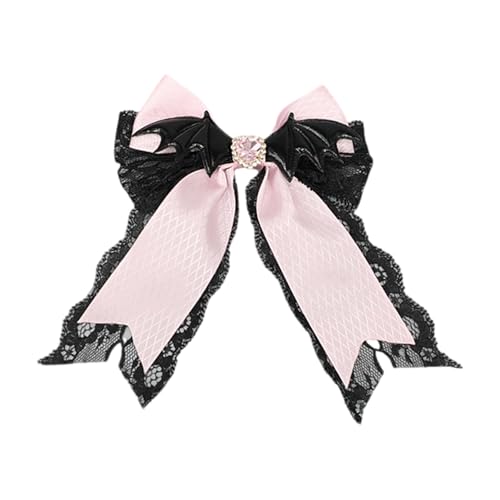 Cosplay Haarclip Neuheit Fledermausflügel Spitze Bögen Barrettes Party Kopfbedeckung Anime Girl Hair Grip Halloween Thema Kopfstück Kopfstück von Hrtyvhin