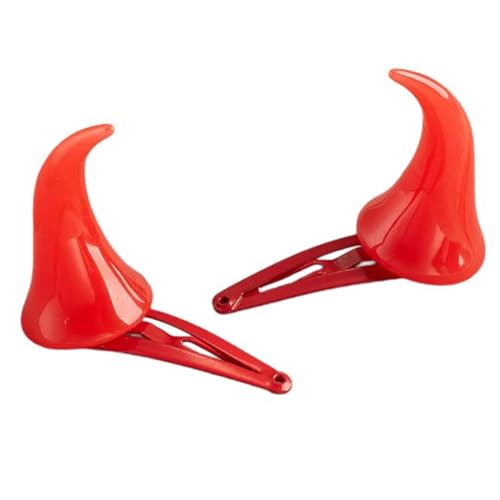 Cosplay Kostüm Kopfbedeckung Party Dress Up Requisiten Devil Horn Barrettes Haarclip Halloween Kleid Cosplay Kostümzubehör von Hrtyvhin