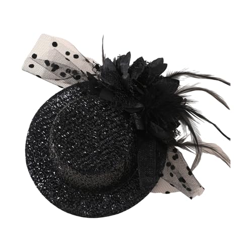 Federed Mesh Pailletten Haarclip Für Themenparty Faszinator Hat Clip Mit Blumenkostüm Kopfbedeckung Rollenspiele Requisiten von Hrtyvhin