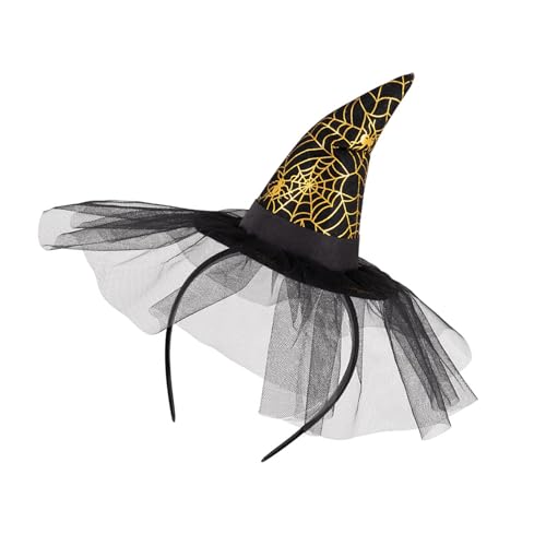 Hexenhut Haarhoop Für Halloween Party Spiderwebs Wizard Caps Stirnband Kostümzubehör Haarband Maskeraden Lieferung von Hrtyvhin