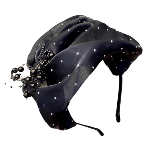 Hrtyvhin Fascinator Stirnbandhut Für Frauen Halloween Headear Mit Perlenhaarzubehör Kopfbedeckung Haardekoration Für Party von Hrtyvhin