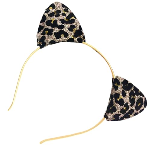 Hrtyvhin Gold Glitzer Katzen Ohrhaarhoop Für Teenager Mädchen Rollenspiel Katzen Frauen Kostüm Stirnband Musikfestival Cosplay Requisiten Kopfbedeckung von Hrtyvhin