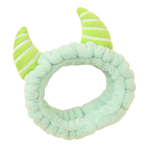 Hrtyvhin Halloween Devil Horn Stirnbänder Cosplay Green Horn Kopfbedeckung Haarbänder Kopfbedeckung Halloween Haarbänder Geburtstagsfeier von Hrtyvhin