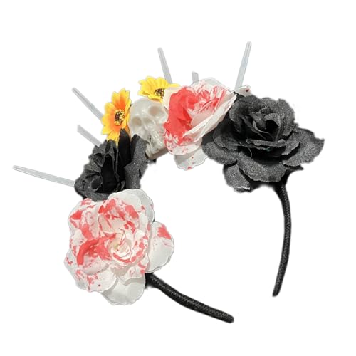 Hrtyvhin Halloween Stirnbänder Der Toten Stirnband Blumenkronen Stirnband Mexikaner Kopfstück Hrtyvhin Halloween Stirnbänder Der Toten Stirnband Blumenkronen Stirnband Mexikaner Kopfstück von Hrtyvhin