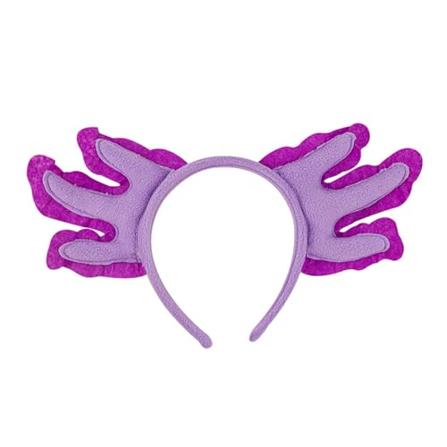 Hrtyvhin Salamander Stirnband Schwanz Cosplay Kostüm Haarhoop Geburtstagsfeier Requisiten Plüsch Haarband Gesicht Waschen Haarbandzubehör Waschen von Hrtyvhin