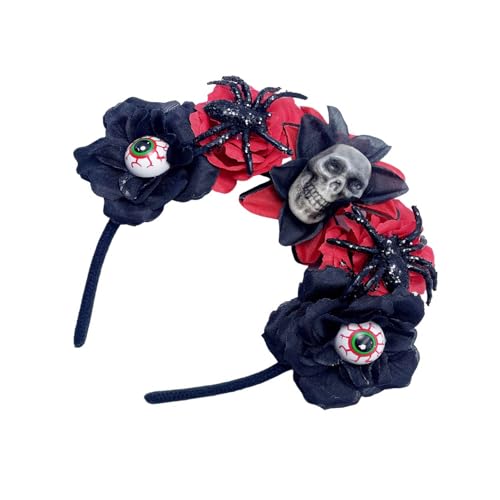 Hrtyvhin Scary Flower Hairband Dark Series Hairhoop Erwachsener Halloween Stirnband Accessoires Party Cosplay Accessoire von Hrtyvhin