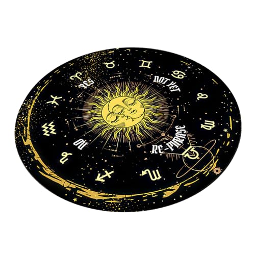 Hrtyvhin Wechselkenntnis Matte Pad Sonnenmond Muster Astrologie Pendel Chart Mat Ausbalancieren Meditationen Dekoration Tarots Pad von Hrtyvhin
