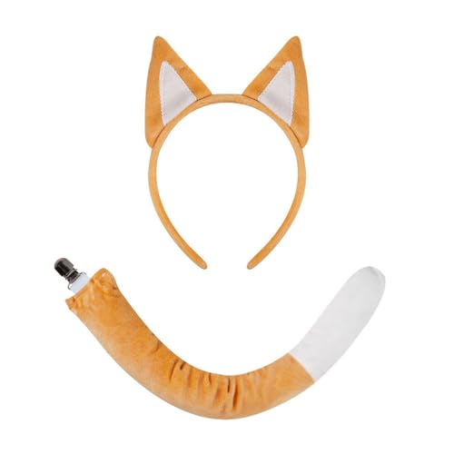 Hrtyvhin Weiche Plüsch Tierische Ohrstirnbänder Für Themenpartys Kinderfreundlicher Dschungel Themenzubehör Cosplay Schwanz Für Geben von Hrtyvhin
