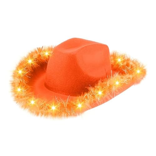 Hrtyvhin Western Für Themenparty LED Kostümhut Nachtclub Pelzige Trimm Kopfbedeckung Carnivals Party Kopfbedeckung Hrtyvhin Western Für Themenparty LED Kostümhut Nachtclub Pelzige Trimm Kopfbedeckung Carnivals Party Kopfbedeckung von Hrtyvhin