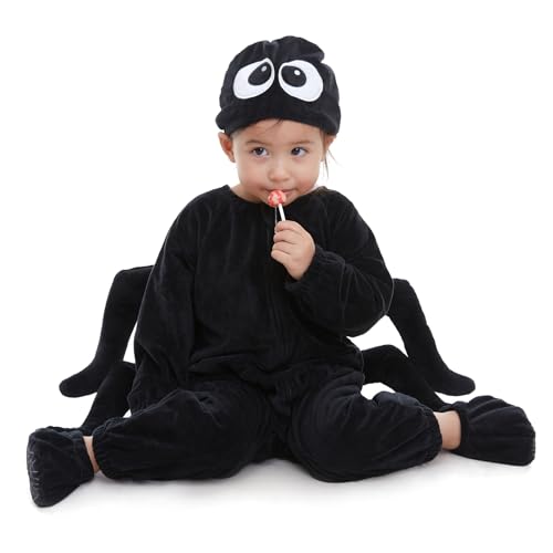 HSCTEK Baby Spinnen-Kostüm - Spinnen-Kostüm für Neugeborene Jungen und Mädchen - Halloween-Kostüm für Kleinkinder von 3-6 Monaten HSCTEK Baby Spinnen-Kostüm - Spinnen-Kostüm für Neugeborene Jungen und Mädchen - Halloween-Kostüm für Kleinkinder von 3-6 Monaten von Hsctek