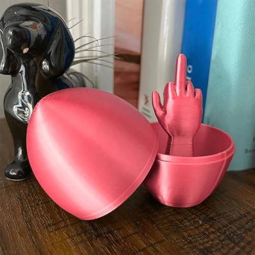 HshDUti Osterei Mittelfinger, Lustiges 3D-gedrucktes Mittelfinger-Ei, Lustiger Streich Ostergeschenk, Überraschung Einzigartiger Streich für Frauen Männer, Unhöfliches Beleidigendes Eierknebel HshDUti Osterei Mittelfinger, Lustiges 3D-gedrucktes Mittelfinger-Ei, Lustiger Streich Ostergeschenk, Überraschung Einzigartiger Streich für Frauen Männer, Unhöfliches Beleidigendes Eierknebel von HshDUti