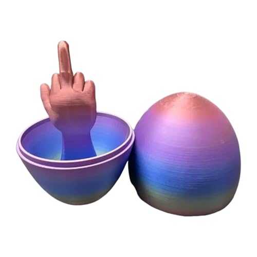 HshDUti Osterei Mittelfinger, Lustiges 3D-gedrucktes Mittelfinger-Ei, Lustiger Streich Ostergeschenk, Überraschung Einzigartiger Streich für Frauen Männer, Unhöfliches Beleidigendes Eierknebel HshDUti Osterei Mittelfinger, Lustiges 3D-gedrucktes Mittelfinger-Ei, Lustiger Streich Ostergeschenk, Überraschung Einzigartiger Streich für Frauen Männer, Unhöfliches Beleidigendes Eierknebel von HshDUti