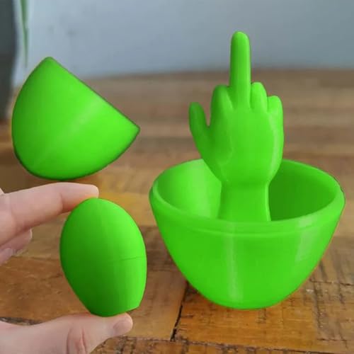 HshDUti Osterei Mittelfinger, Lustiges 3D-gedrucktes Mittelfinger-Ei, Lustiger Streich Ostergeschenk, Überraschung Einzigartiger Streich für Frauen Männer, Unhöfliches Beleidigendes Eierknebel HshDUti Osterei Mittelfinger, Lustiges 3D-gedrucktes Mittelfinger-Ei, Lustiger Streich Ostergeschenk, Überraschung Einzigartiger Streich für Frauen Männer, Unhöfliches Beleidigendes Eierknebel von HshDUti
