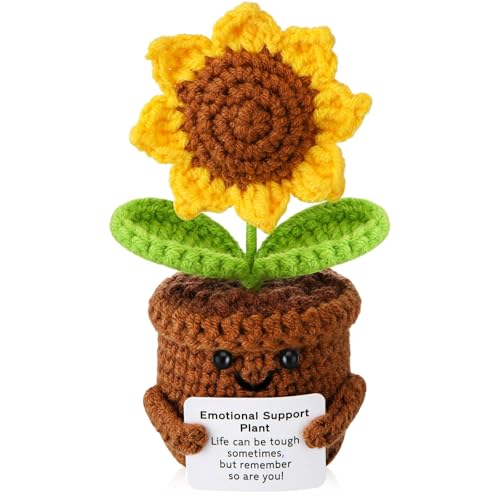 Hshenjhu Emotionale Unterstützung Sonnenblume, 14 x 7 cm Pocket Hug Sonnenblume, Crochet Doll with Positive Card, Pocket Hug Sonnenblumen Geschenke für Mädchen Jungen Geburtstagsfeier Geschenk Hshenjhu Emotionale Unterstützung Sonnenblume, 14 x 7 cm Pocket Hug Sonnenblume, Crochet Doll with Positive Card, Pocket Hug Sonnenblumen Geschenke für Mädchen Jungen Geburtstagsfeier Geschenk von Hshenjhu