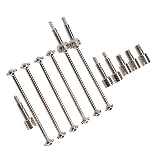 Hspemo Jot Wltoys 124017 Differential-Antriebswelle 10×7×2 RC CVD-Antriebswellen-Kit Upgrade-Teil Metall mit Gelenkschale Hundeknochen Wltoys 144001 RC-Auto RC-Auto CV-Gelenk von Hspemo
