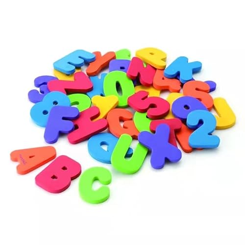 36 Stück Badewannen-Alphabet-Buchstaben und Zahlen, Lern-Baby-Buchstaben und Zahlen, kreatives Kleinkind-Badespielzeug, abnehmbares Kleinkind-Badespielzeug von Hsrag