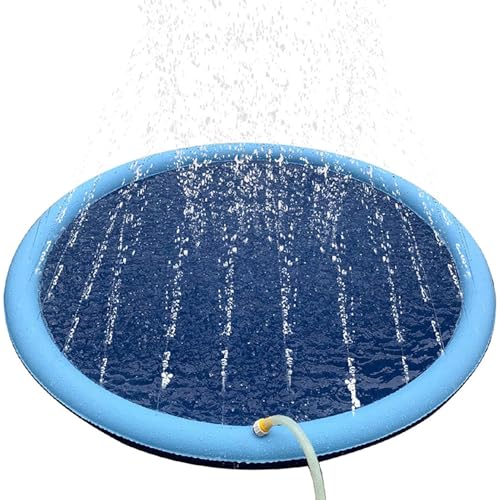 Hsthe Sea Kinder Wasser Spielen Matte 100 cm,Extra große aufblasbare Kinder Sprinkler Matte,Pool Brunnen Matte,Wasserspielzeug Hund Pool,Sprinkler Water Play MMatte Spielregner für Hunde Sprühmatte Hsthe Sea Kinder Wasser Spielen Matte 100 cm,Extra große aufblasbare Kinder Sprinkler Matte,Pool Brunnen Matte,Wasserspielzeug Hund Pool,Sprinkler Water Play MMatte Spielregner für Hunde Sprühmatte von Hsthe Sea