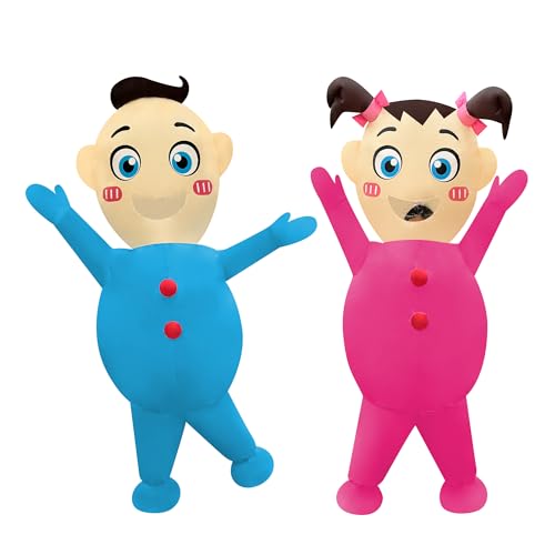 HuPop Aufblasbares Baby-Kostüm für Jungen und Mädchen, aufblasbares Kostüm für Erwachsene/Geschlechtsoffenbarungsparty/Babyparty/Halloween, 2 Packungen HuPop Aufblasbares Baby-Kostüm für Jungen und Mädchen, aufblasbares Kostüm für Erwachsene/Geschlechtsoffenbarungsparty/Babyparty/Halloween, 2 Packungen von HuPop