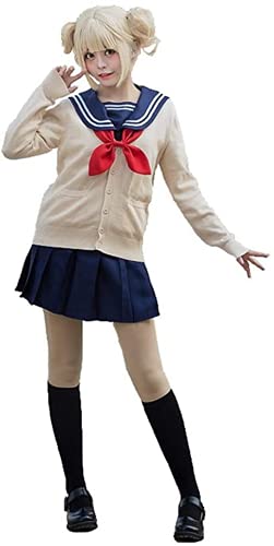 Himiko Toga Cosplay Kostüm My Hero Academia Pullover Matrosenkleid Oufit (Multi 03,XXXL) von HuSang