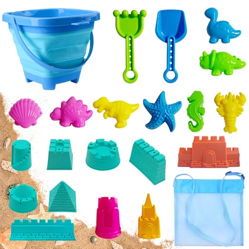 Sandspielzeug Strandspielzeug Kinder,22 Stück Sandspielzeug Set,Strandspielzeug Junge,Sandspielzeug,Sandförmchen Sandschaufel Kinder,Sandkasten Spielzeug mit Faltbarer Eimer Sandspielzeug Strandspielzeug Kinder,22 Stück Sandspielzeug Set,Strandspielzeug Junge,Sandspielzeug,Sandförmchen Sandschaufel Kinder,Sandkasten Spielzeug mit Faltbarer Eimer von HuaMuDM