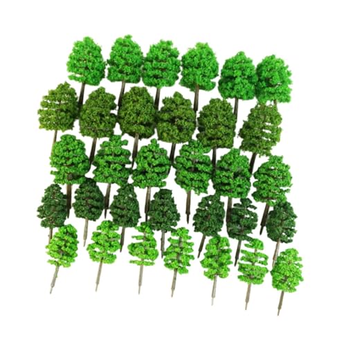 30pcs Modellbäume Mikrolandschaftsbäume 7 cm und 9 cm Diorama -Lieferungen für die Eisenbahnlandschaft von HuadaXtai