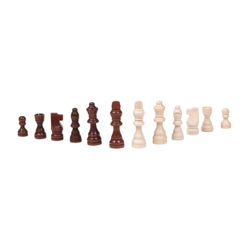 Generic 32 Stück Schachfiguren aus Holz, Schachfiguren aus Holz, Figuren, für Zuhause, Wohnheim, L Generic 32 Stück Schachfiguren aus Holz, Schachfiguren aus Holz, Figuren, für Zuhause, Wohnheim, L von HuadaXtai