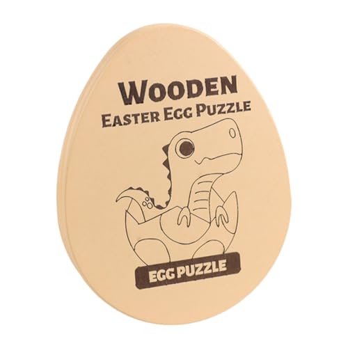 Osterei-Holzpuzzle, Gehirnentwicklung, logisches Denken, pädagogisches Spielzeug für Kinder, Dinosaurier-Puzzle von HuadaXtai
