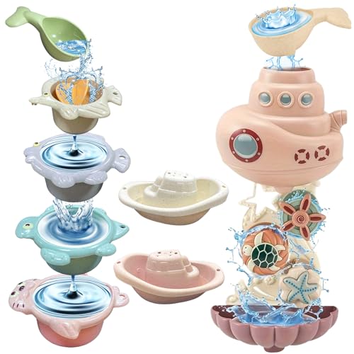 Badewannenspielzeug Set 9 Stück,Badespielzeug Baby ab 1 Jahr, Baby Badewannen Spielzeug,Badewannen Spielzeug mit Meeres-Tieren Gießbechern,Badespielzeug für Kinder ab 1 2 3 4+ Jahre Badewannenspielzeug Set 9 Stück,Badespielzeug Baby ab 1 Jahr, Baby Badewannen Spielzeug,Badewannen Spielzeug mit Meeres-Tieren Gießbechern,Badespielzeug für Kinder ab 1 2 3 4+ Jahre von Huahuanghui