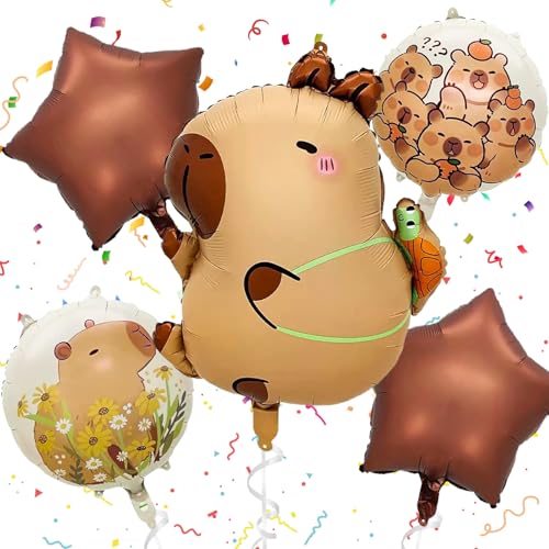 Capybara Party Ballons mit Band, Capybara Geburtstagsdeko Ballon, Niedliche Capybara Balloons Anime Thema, Capybara Folienballon für Kinderparty Geburtstagsfeier Festival Capybara Party Ballons mit Band, Capybara Geburtstagsdeko Ballon, Niedliche Capybara Balloons Anime Thema, Capybara Folienballon für Kinderparty Geburtstagsfeier Festival von Huahuanghui